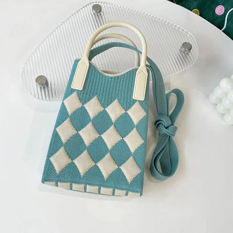 Love Mini Knit Shoulder Crossbody Bag - Bellarte Enchanté Love Mini Knit Shoulder Crossbody Bag